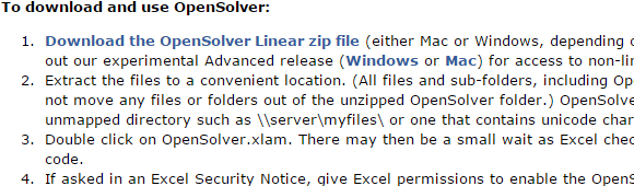 Cómo descargar e instalar OpenSolver en Excel 2010
