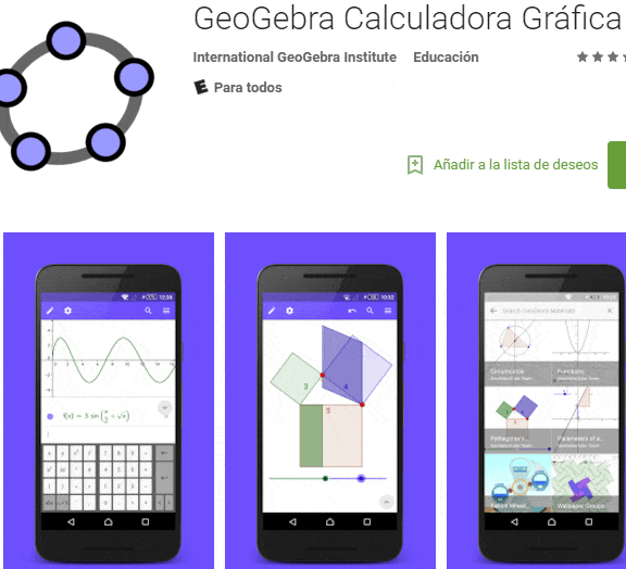 Dependencia Cabaña Varios GeoGebra Calculadora Gráfica para Android